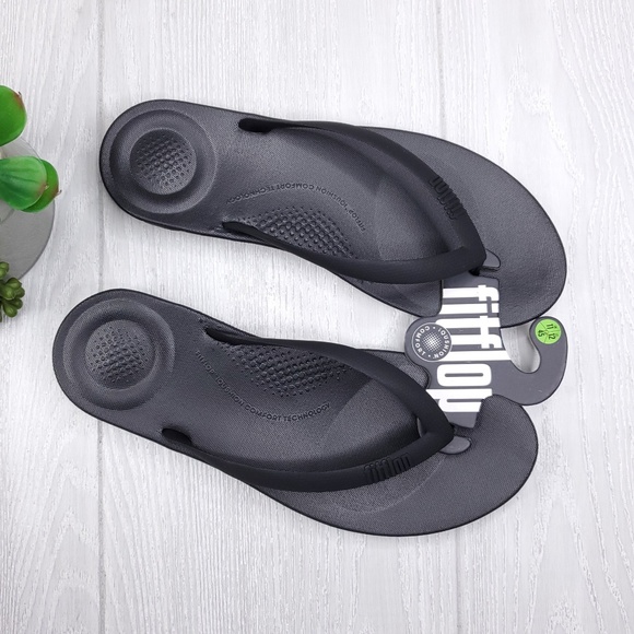 Fitflop IQUSHION Men’s Ergonomic Flip-Flops Sze 12 - Picture 1 of 7